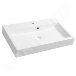 Sapho Orinoko - Lavabo 700x420 m, marbre coulé, blanc OR070