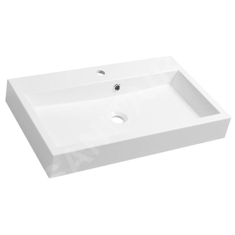 Sapho Orinoko - Lavabo 700x420 m, marbre coulé, blanc OR070 Sapho Orinoko - Lavabo 700x420 m, marbre coulé, blanc OR070