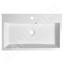 Sapho Orinoko - Lavabo 700x420 m, marbre coulé, blanc OR070