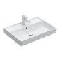 Villeroy & Boch Collaro - Lavabo 650x470 mm, avec trop-plein, trou de robinetterie, CeramicPlus, blanc alpin 4A3365R1 Villeroy & Boch Collaro - Lavabo 650x470 mm, avec trop-plein, trou de robinetterie, CeramicPlus, blanc alpin 4A3365R1
