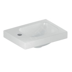 Geberit iCon - Lave-mains 380x280x130 mm, sans trop-plein, trou pour robinetterie à gauche, blanc 501.831.00.1
