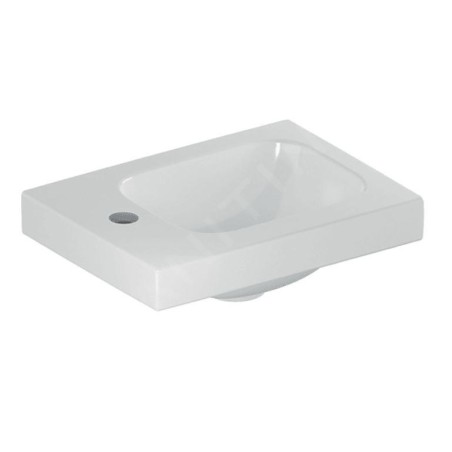 Geberit iCon - Lave-mains 380x280x130 mm, sans trop-plein, trou pour robinetterie à gauche, blanc 501.831.00.1