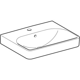 Geberit Smyle Square - lavebo 550x440 mm, avec trop-plein, trou pour robinetterie, blanc 500.259.01.1