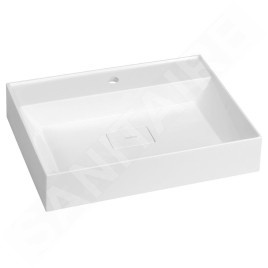 Sapho Godiva - Lavabo 580x440 mm, sans trop-plein, trou pour robinetterie, blanc GU058