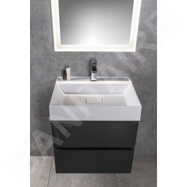 Sapho Godiva - Lavabo 580x440 mm, sans trop-plein, trou pour robinetterie, blanc GU058