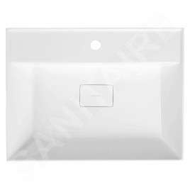 Sapho Godiva - Lavabo 580x440 mm, sans trop-plein, trou pour robinetterie, blanc GU058