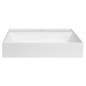 Sapho Godiva - Lavabo 580x440 mm, sans trop-plein, trou pour robinetterie, blanc GU058 Sapho Godiva - Lavabo 580x440 mm, sans trop-plein, trou pour robinetterie, blanc GU058
