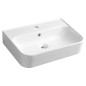 Sapho Isvea - Lavabo Sistema U, 550x380 mm, avec 1 trou pour robinetterie, blanc 10PL53055 Sapho Isvea - Lavabo Sistema U, 550x380 mm, avec 1 trou pour robinetterie, blanc 10PL53055
