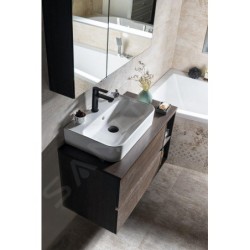 Sapho Isvea - Lavabo Sistema U, 550x380 mm, avec 1 trou pour robinetterie, blanc 10PL53055