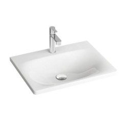Ravak Balance - Lavabo 600x465 m, avec un trou pour robinet, blanc XJX01260000