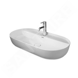 Duravit Luv - Vasque 800x400 mm, avec un trou pour robinet, DuraCeram, avec WonderGliss, blanc alpin 03808000001