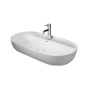 Duravit Luv - Vasque 800x400 mm, avec un trou pour robinet, DuraCeram, avec WonderGliss, blanc alpin 03808000001