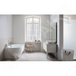 Duravit Luv - Vasque 800x400 mm, avec un trou pour robinet, DuraCeram, avec WonderGliss, blanc alpin 03808000001