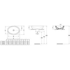 Ideal Standard Strada - Lavabo 600x420x160 mm, blanc K078401