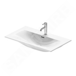 Duravit Viu - Lavabo 830x490 mm, avec trop-plein, avec trou pour robinet, WonderGliss, blanc 23448300001