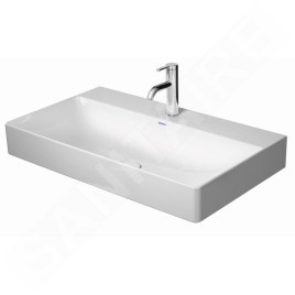 Duravit DuraSquare - Meuble-lavabo 800x470 mm, avec un trou pour robinet, DuraCeram, blanc alpin 2353800071