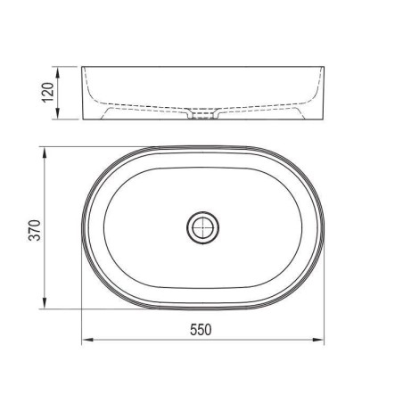 Ravak Ceramic - Vasque 550x370 mm, blanc XJX01155001
