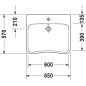 Duravit DuraStyle - Lavabo 650x570 mm, un trou pour robinetterie, blanc 2329650000 Duravit DuraStyle - Lavabo 650x570 mm, un trou pour robinetterie, blanc 2329650000