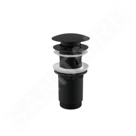 Alcadrain Accessoires - Bonde de lavabo, Click Clack, noir mat A392BLACK