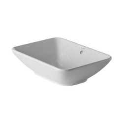 Duravit Bacino - Vasque à poser, 550x420 mm, sans trou pour robinet, blanc alpin 0334520000