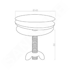 Sapho Accessoires - Bouchon diamètre 43 mm, chrome 5320C