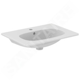 Ideal Standard Tesi - Lavabo à encastrer 625x450x165 avec un trou pour mitigeur, blanc T351001