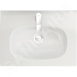 Ideal Standard Tesi - Lavabo à encastrer 625x450x165 avec un trou pour mitigeur, blanc T351001