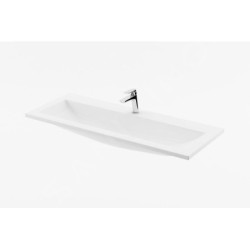 Ravak Clear - Lavabo 1000x380 mm, sans trop-plein, avec trou pour robinet, blanc XJJ01110000