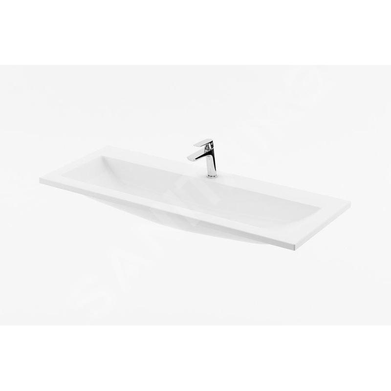Ravak Clear - Lavabo 1000x380 mm, sans trop-plein, avec trou pour robinet, blanc XJJ01110000 Ravak Clear - Lavabo 1000x380 mm, sans trop-plein, avec trou pour robinet, blanc XJJ01110000