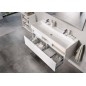 Ravak Natural - Double-lavabo, 1200x450 mm, sans trop-plein, trous pour robinet, blanc XJO01212000 Ravak Natural - Double-lavabo, 1200x450 mm, sans trop-plein, trous pour robinet, blanc XJO01212000