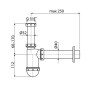 Alcadrain Siphons - Siphon de lavabo, diamètre 40 mm avec écrou de trop-plein A43