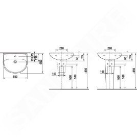 Jika Lyra plus - Lavabo, 550x450 mm, avec trop-plein, blanc H8143820001091
