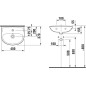 Jika Lyra plus - Lave-mains 450x370 mm, avec trop-plein, avec trou pour robinetterie, blanc H8153820001041