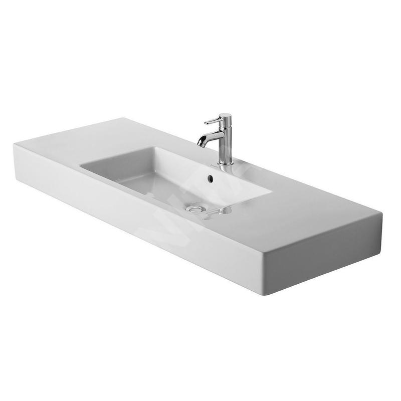 Duravit Vero - Lavabo 1250x490 mm, avec un trou pour robinet, avec WonderGliss, blanc alpin 03291200001 Duravit Vero - Lavabo 1250x490 mm, avec un trou pour robinet, avec WonderGliss, blanc alpin 03291200001