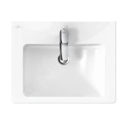 Villeroy & Boch Subway 2.0 - Lavabo avec trop-plein, 650x470 mm, avec CeramicPlus, blanc alpin 711365R1