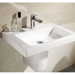 Villeroy & Boch Subway 2.0 - Lavabo avec trop-plein, 650x470 mm, avec CeramicPlus, blanc alpin 711365R1