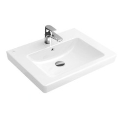 Villeroy & Boch Subway 2.0 - Lavabo avec trop-plein, 600x470 mm, avec CeramicPlus, blanc alpin 7113F0R1