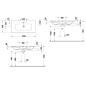 Duravit Viu - Lavabo 1030x490 mm,avec trop-plein, avec un trou pour robinet, WonderGliss, blanc alpin 23441000001