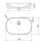 Ravak Ceramic - Vasque, 600x400 mm, blanc XJX01160001 Ravak Ceramic - Vasque, 600x400 mm, blanc XJX01160001