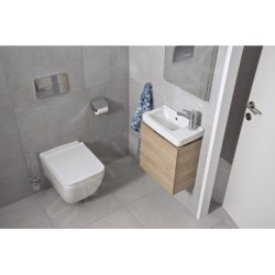 Jika Cubito - Lave-mains 450x250 mm, avec trop-plein, trou pour robinetterie à droite, blanc H8114240001061
