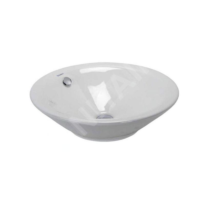 Duravit Starck 1 - Vasque sans trou avec trop-plein, diamètre 530 mm, blanc- vasque 0408530000 Duravit Starck 1 - Vasque sans trou avec trop-plein, diamètre 530 mm, blanc- vasque 0408530000