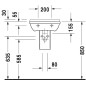 Duravit Starck 3 - Lave-mains 450x320 mm, avec un trou pour robinetterie, avec WonderGliss, blanc 07504500001