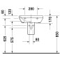 Duravit DuraStyle - Lavabo 550x440mm, avec un trou pour robinet, blanc 2319550000 Duravit DuraStyle - Lavabo 550x440mm, avec un trou pour robinet, blanc 2319550000