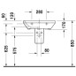 Duravit DuraStyle - Lavabo 600x440 mm, avec un trou pour robinetterie, avec WonderGliss, blanc 23196000001 Duravit DuraStyle - Lavabo 600x440 mm, avec un trou pour robinetterie, avec WonderGliss, blanc 23196000001