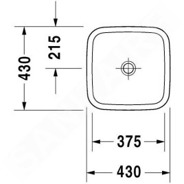Duravit DuraStyle - Vasque, 430x430 mm, blan 0349430000