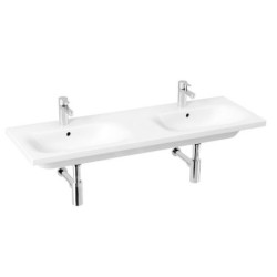 Jika Mio-N - Double-lavabo 1300x450 mm, avec trop-plein, 2 trous pour robinet, blanc H8147140001041