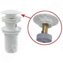 Alcadrain Accessoires - Bonde de lavabo, Click Clack, blanc A392B