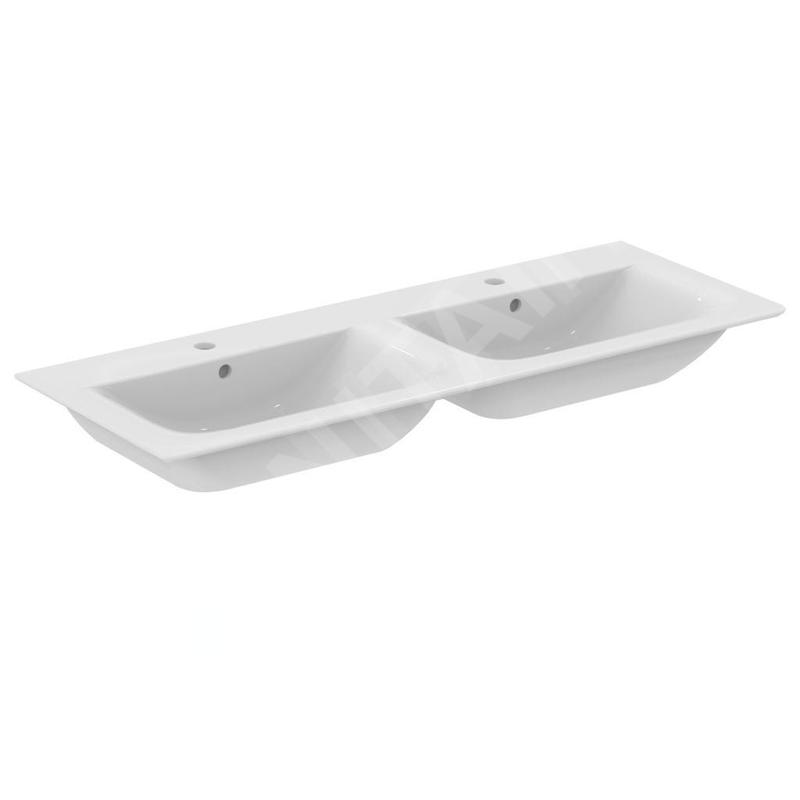 Ideal Standard Connect Air - Double vasque, 1240x460 mm, avec trop-plein, blanc E027301 Ideal Standard Connect Air - Double vasque, 1240x460 mm, avec trop-plein, blanc E027301