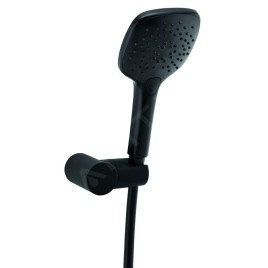 Novaservis Sets de douche - Colonne de douche avec pommeau de douche, support et flexible, noir mat MINI201,5