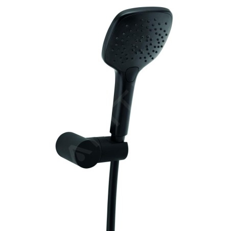 Novaservis Sets de douche - Colonne de douche avec pommeau de douche, support et flexible, noir mat MINI201,5
